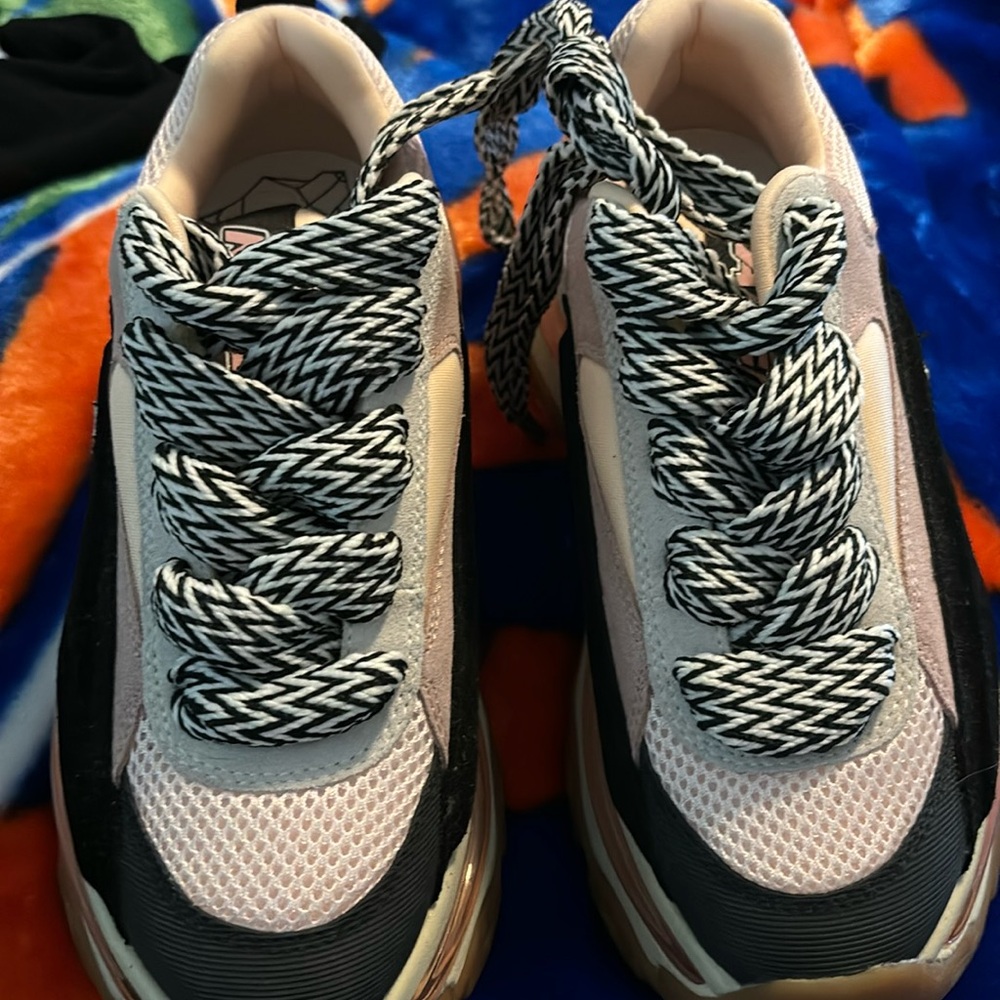 New Naked Wolfe pink black wedge sneakers shoes 37